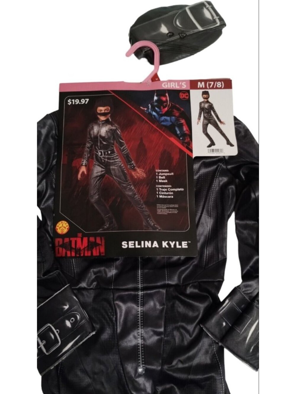DC The Batman Selina Kyle 3 Piece Girls M 7 to 8 Halloween Costume Rubies New